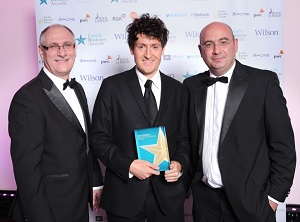 Phillip Kalli (centre) of Ideal Manufacturing received a Highly Commended award in the Director of the Year (Under 40) category at the Midlands Family Business Awards.